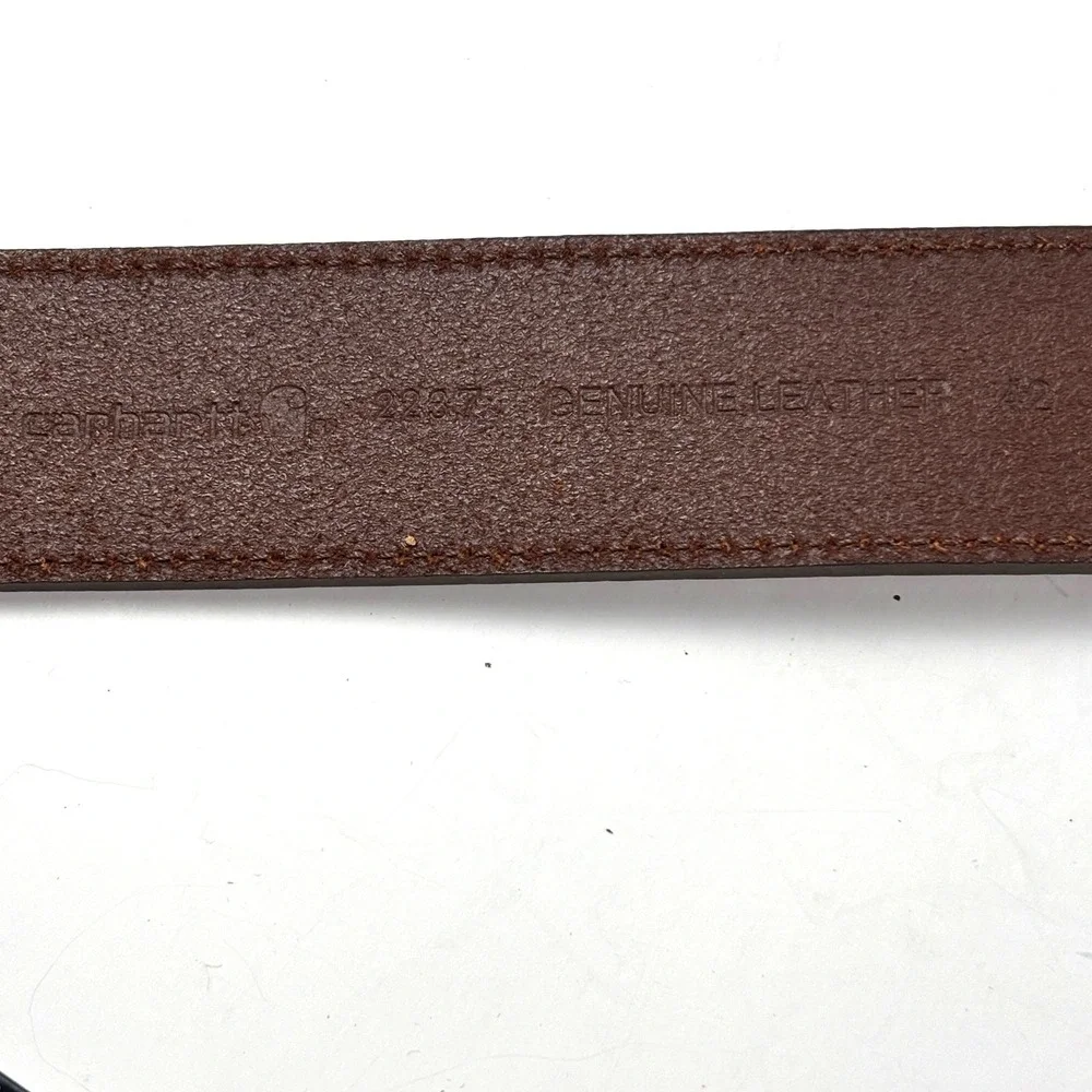Carhartt‎ Leather Belt Mens 42 Brown Rugged Workwear Harness Buckle Gorpcore